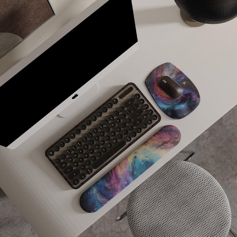 DemonChest ErgoFlow Gel Wrist Rest Mouse Pad-Ergonomic Cushion for Desk, Cute Aesthetic Computer Decor for Women,Small Mousepad Mat&Laptop Pads-Office,Home Wireless Support&Ergo Accessories (08Spiral Galaxy) - Image 2